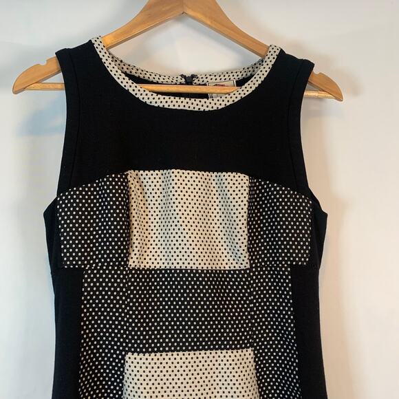 Anthropologie Yoana Baraschi Channeled Dots Column Shift Dress- 6 - Picture 8 of 11